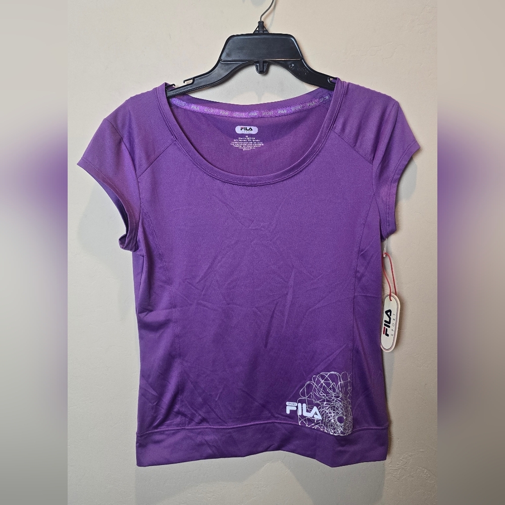 FILA Women's Short Sleeve Purple Tee